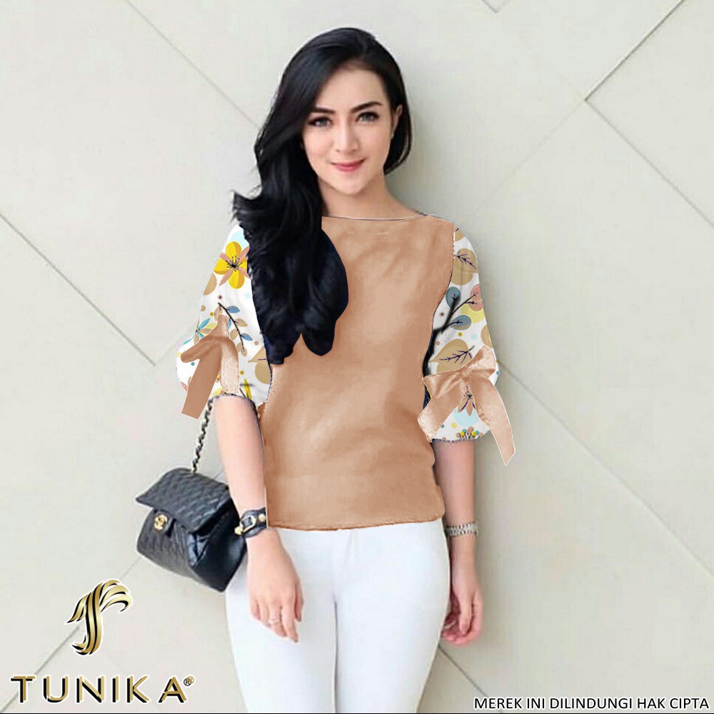 Baju Atasan Wanita - Blouse Jumbo - Baju Blouse Wanita - Bowa 005 - Lexoir-Bowa 005 Mocca