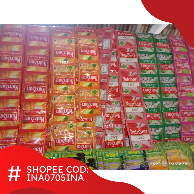 Minuman Sachet Nutrisari / Nutrisari Renceng / Varian Rasa Sesuai Stok Ready