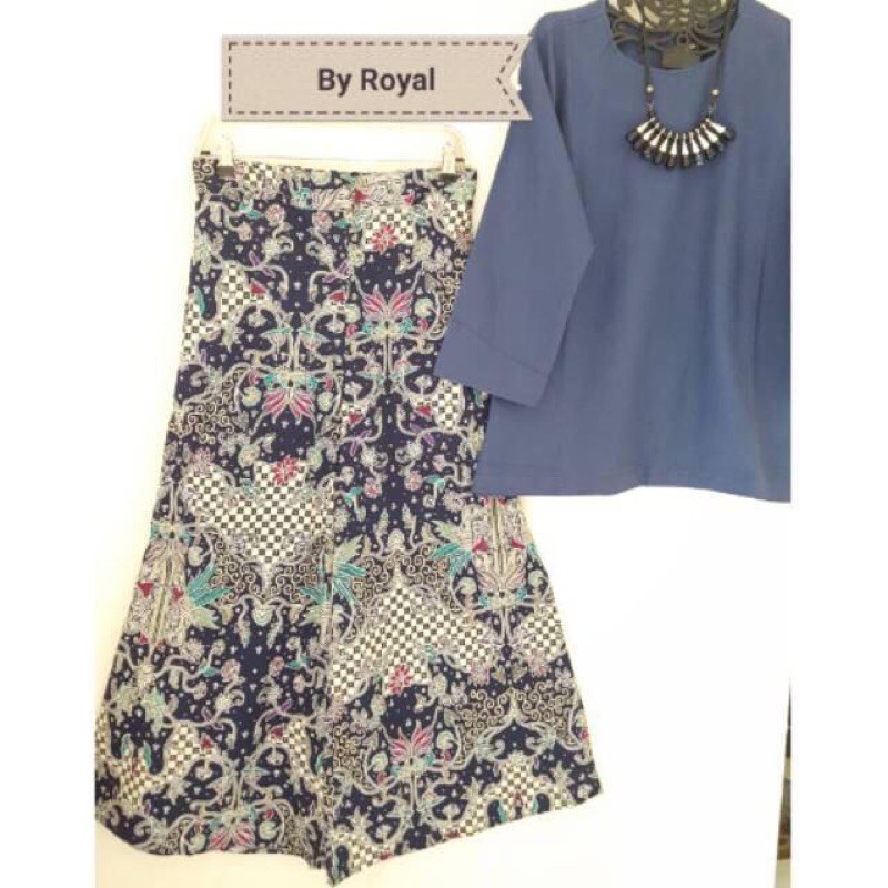 Real PICT Setelan KULOT Premium Wanita Kulot Batik Nvy
