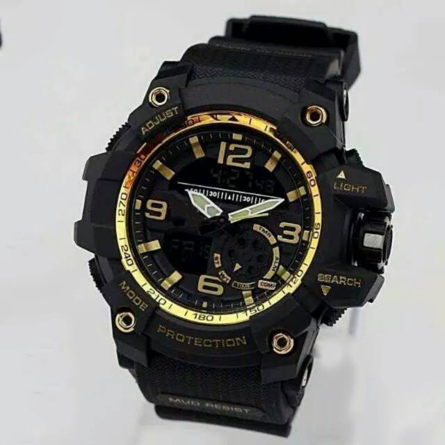 BAJ TAHAN AIR JAM TANGAN PRIA DUAL-TIME GG-1000 GK001 IMPORT