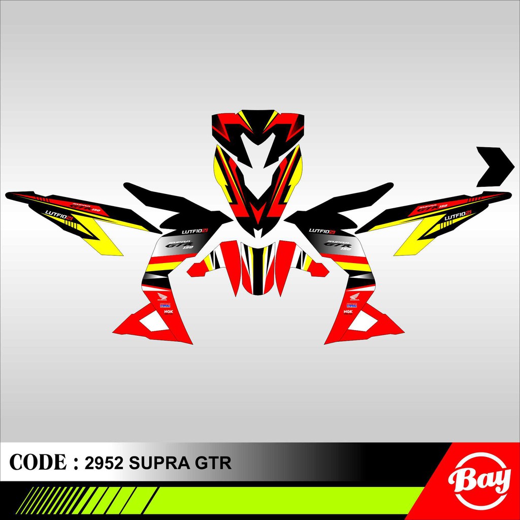 Decal Stiker Motor SUPRA GTR 150cc Full Body Sticker Custom Variasi