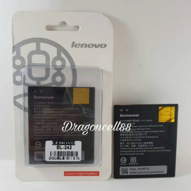 Baterai LENOVO A6000-A6000 PLUS -BL 242 Kualitas ORIGINAL 100%