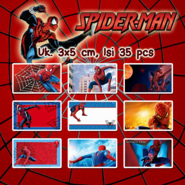 

Stiker label nama B Spiderman