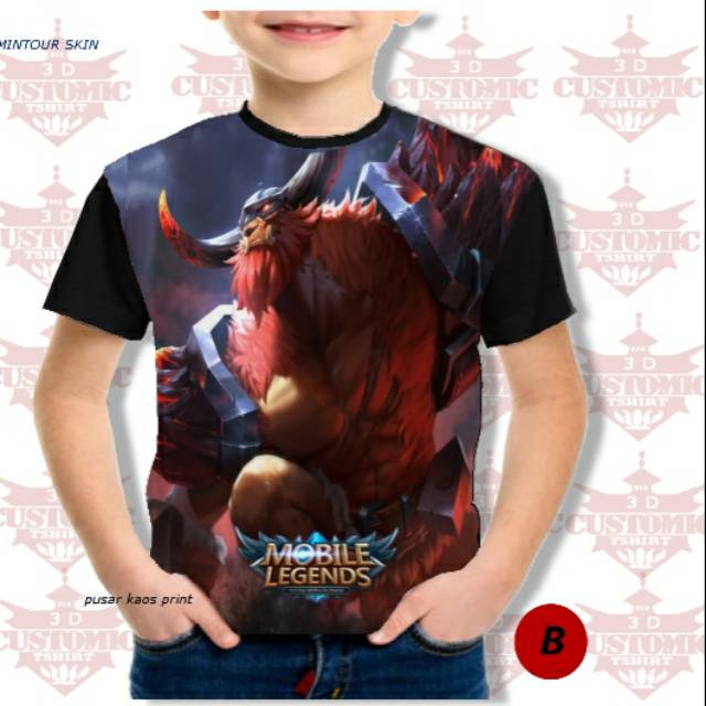 Kaos Anak Mobile Legends - Mintour Skin
