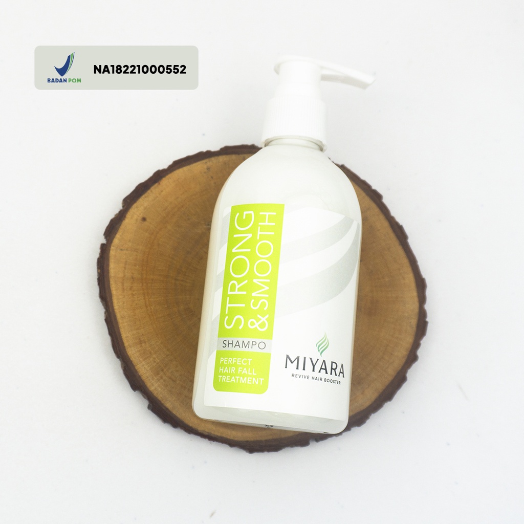 Miyara Shampo Strong &amp; Smooth Shampoo - Perawatan Rambut Rontok Masa Kini Original