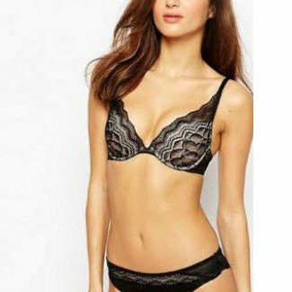[SALE NGABISIN STOK] BH WONDERBRA Pushup Cleavage Boost Plunge Lace Full BRA SIZE 36E 36F - RECOMMEN