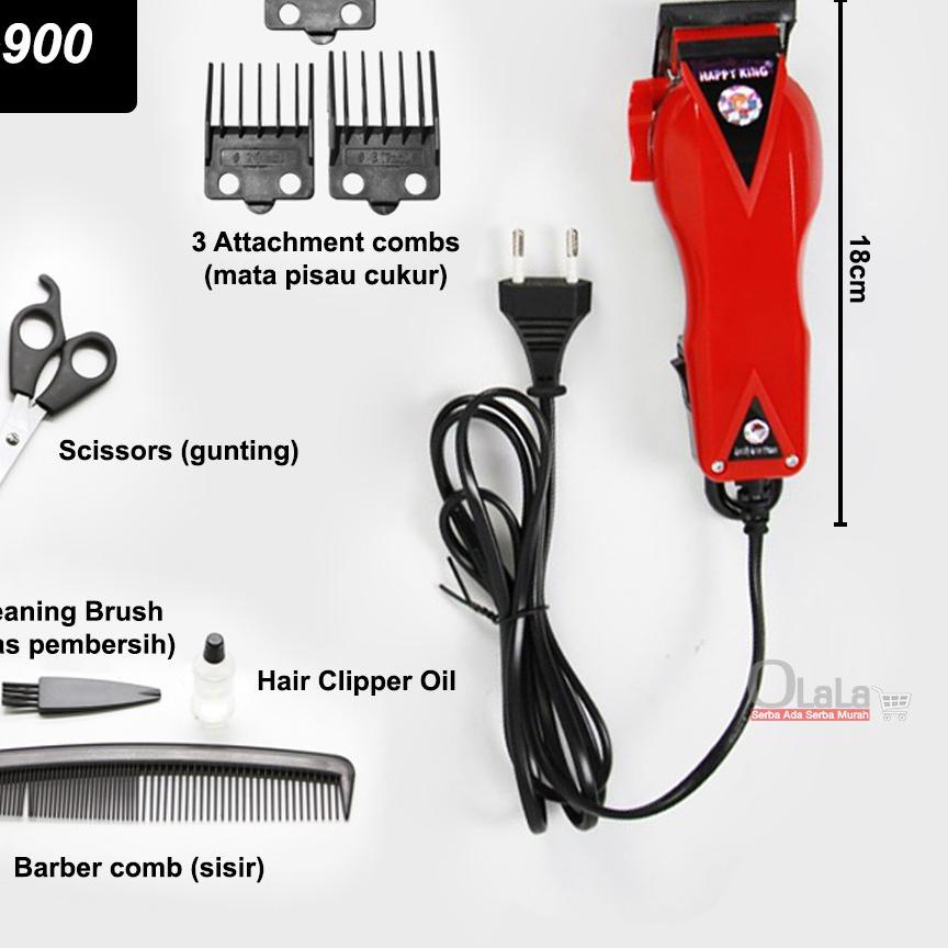 () Mesin Alat Cukur Rambut Listrik Terbaik Happy King Hk-900 - Potong Pangkas Hair Clipper