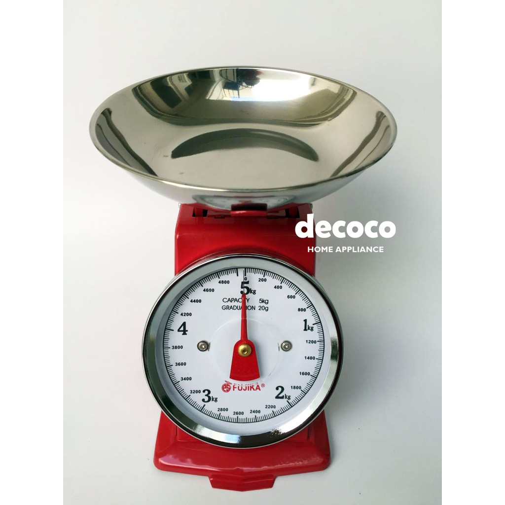 FUJIKA Timbangan Besi Mini 2KG/3KG/5KG Kue Analog Merah Kecil Imut Dapur