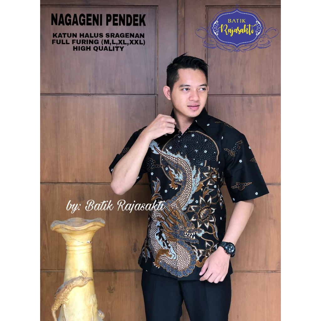 NAGAGENI RAJASAKTI KEMEJA BATIK SOLO PRIA LENGAN PENDEK LAPIS FURING ATASAN BATIK PREMIUM MODERN KATUN HALUS BAHUWIRYA  BANAMITRA BANAMITRA PUTIH BANGSAWAN BAYU PUTRA BERLIAN BIRU BHARATAYUDA BIMASENA BIRENDRA BIRU INDAH BRAHMAKERTA BRAHMAKERTA MERAH BUDI