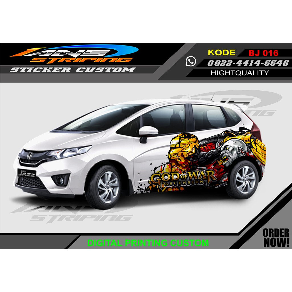 DECAL STICKER MOBIL HONDA JAZZ ,AGYA, BRIO DLL