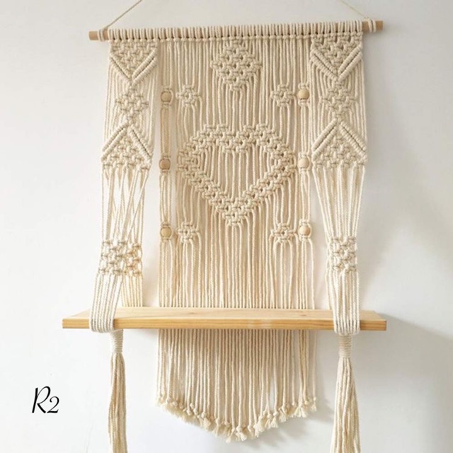 Rak dinding macrame gantung rak tanaman minimalis