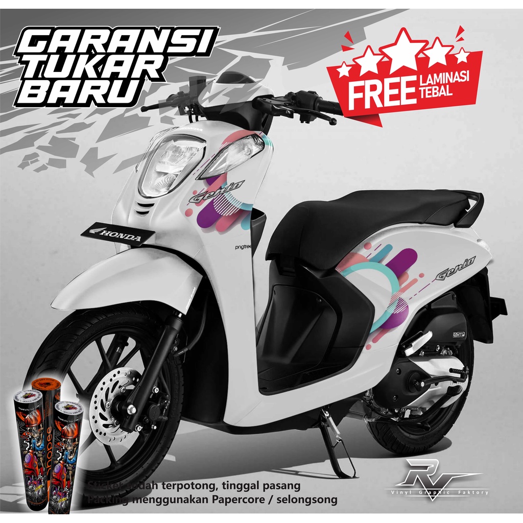 g08 Decal Stiker Sticker Motor Genio 2019 - 2022 Full body - aksesoris cutting sticker setriping emb