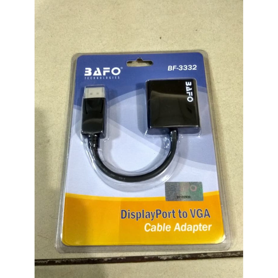 Kabel DisplayPort To VGA BAFO BF-3332 - Converter Display Port To VGA