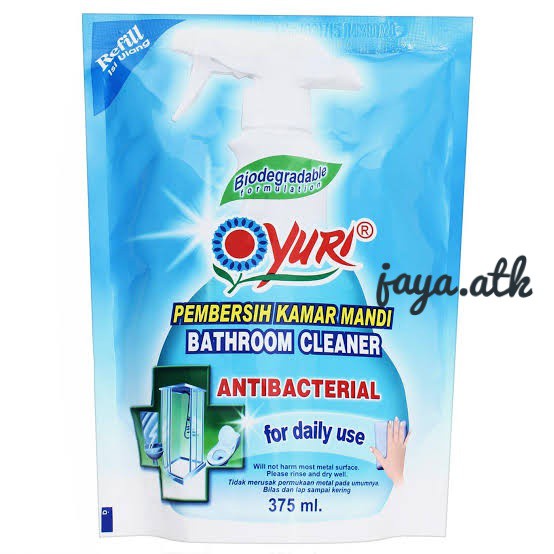 CAIRAN PEMBERSIH KAMAR MANDI ANTIBACTERIAL ANTI BAKTERI YURI 375 ML REFILL ISI ULANG