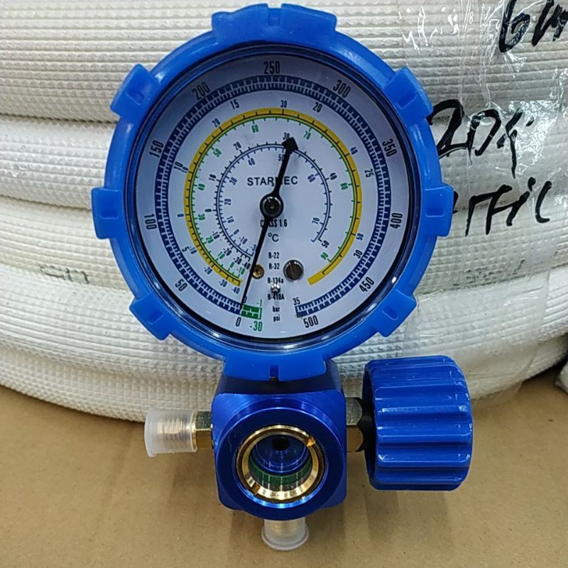 Testing Manifold single R410 R32 R22 sighglas presure gauge