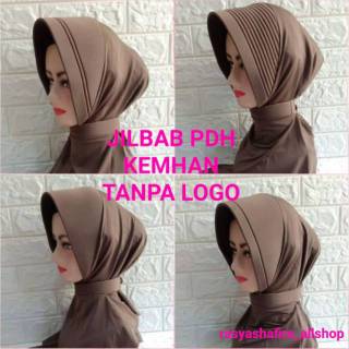 Termurah Kerudung Jilbab  Khimar kemhan coklat polwan pia 