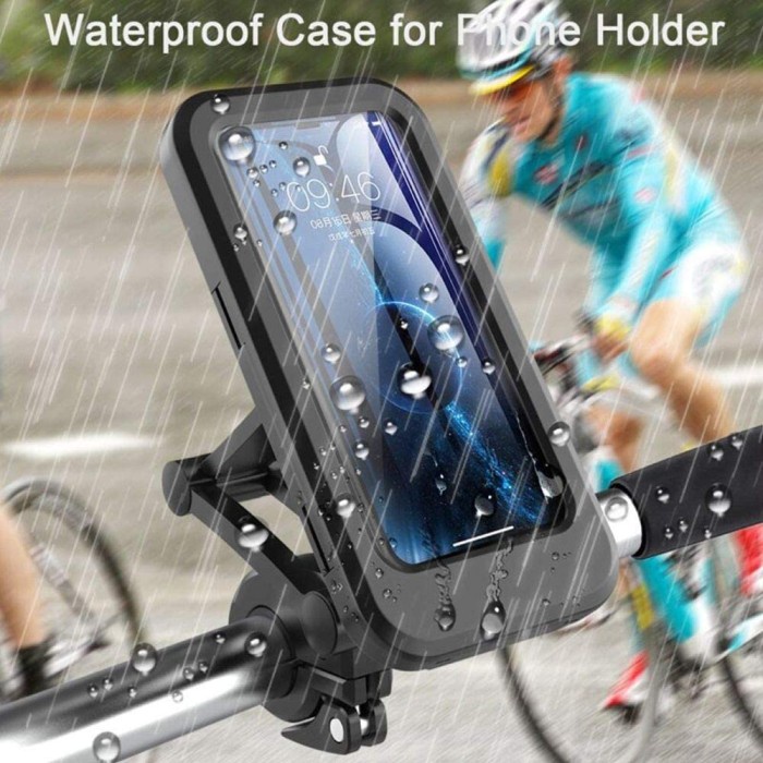 Holder Bracket Waterproof Sepeda Motor Grab Gojek Magnetic Universal Rotation 360 Spring Base