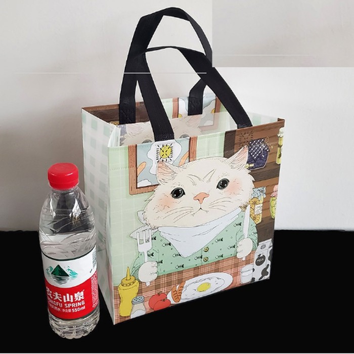goodie BAG EATING CAT KAIN - paper bag kain / kantong plastik go green
