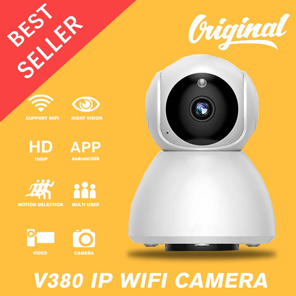 V380 Night Vision CCTV FHD Home Security Camera Baby Monitor wifi camera Audio Record Monitor IP Cam