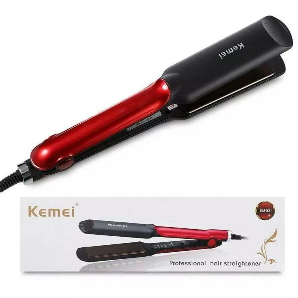 Catokan Rambut Kemei 531 2in1 Temperatur suhu ionic - Professional Hair Straightener Pelurus Curly Rambut