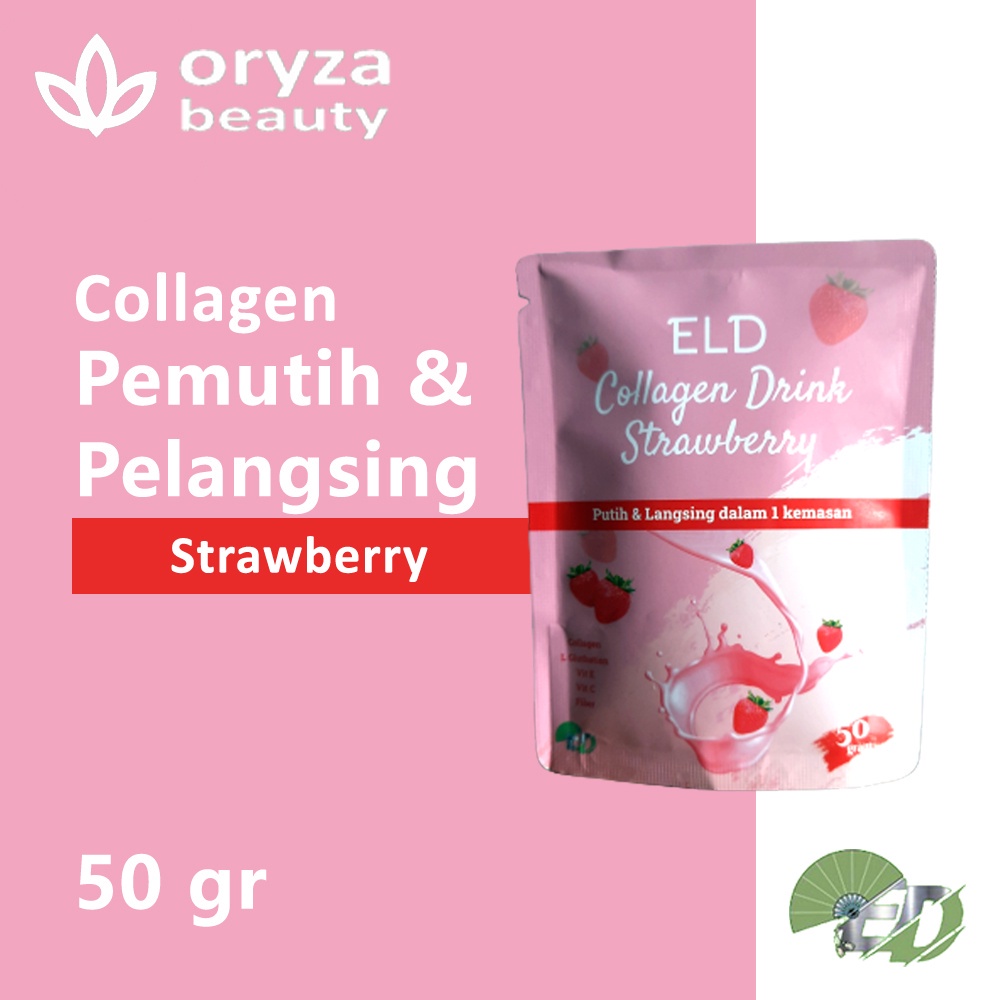 ELD Collagen Drink Strawberry Pemutih Dan Pelangsing Bpom/cod gratis ongkir