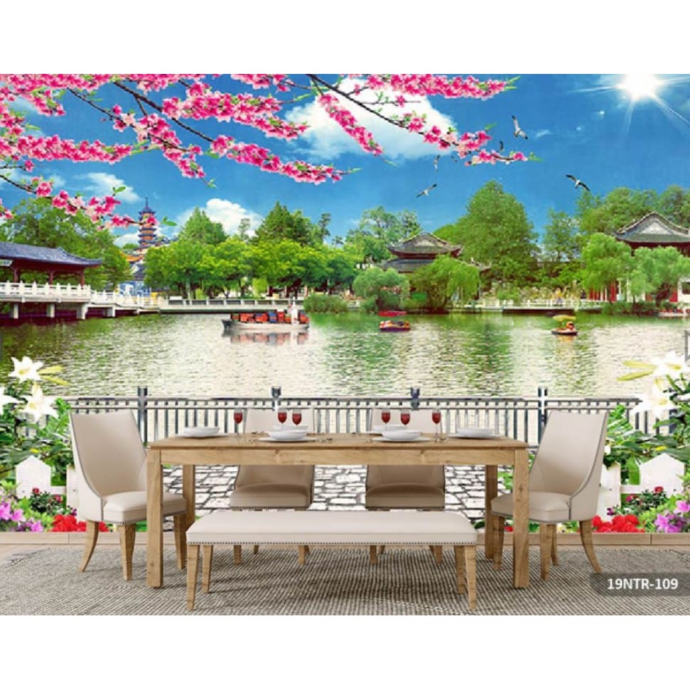 Wallpaper Dinding Custom 3D Pemandangan Alam