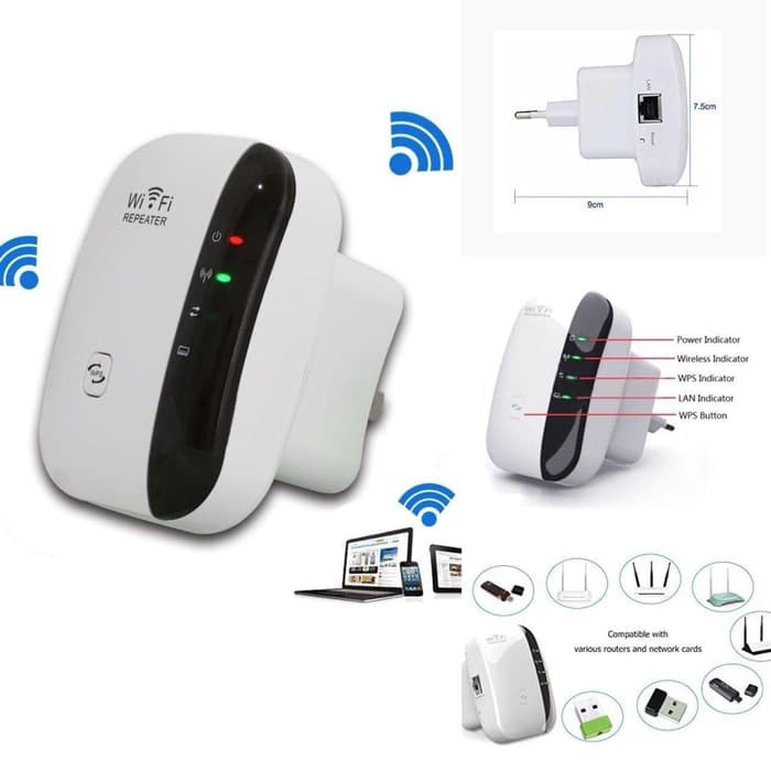 Wifi Router boster Penguat Penerima Pemancar Sinyal WIFI 300Mbps
