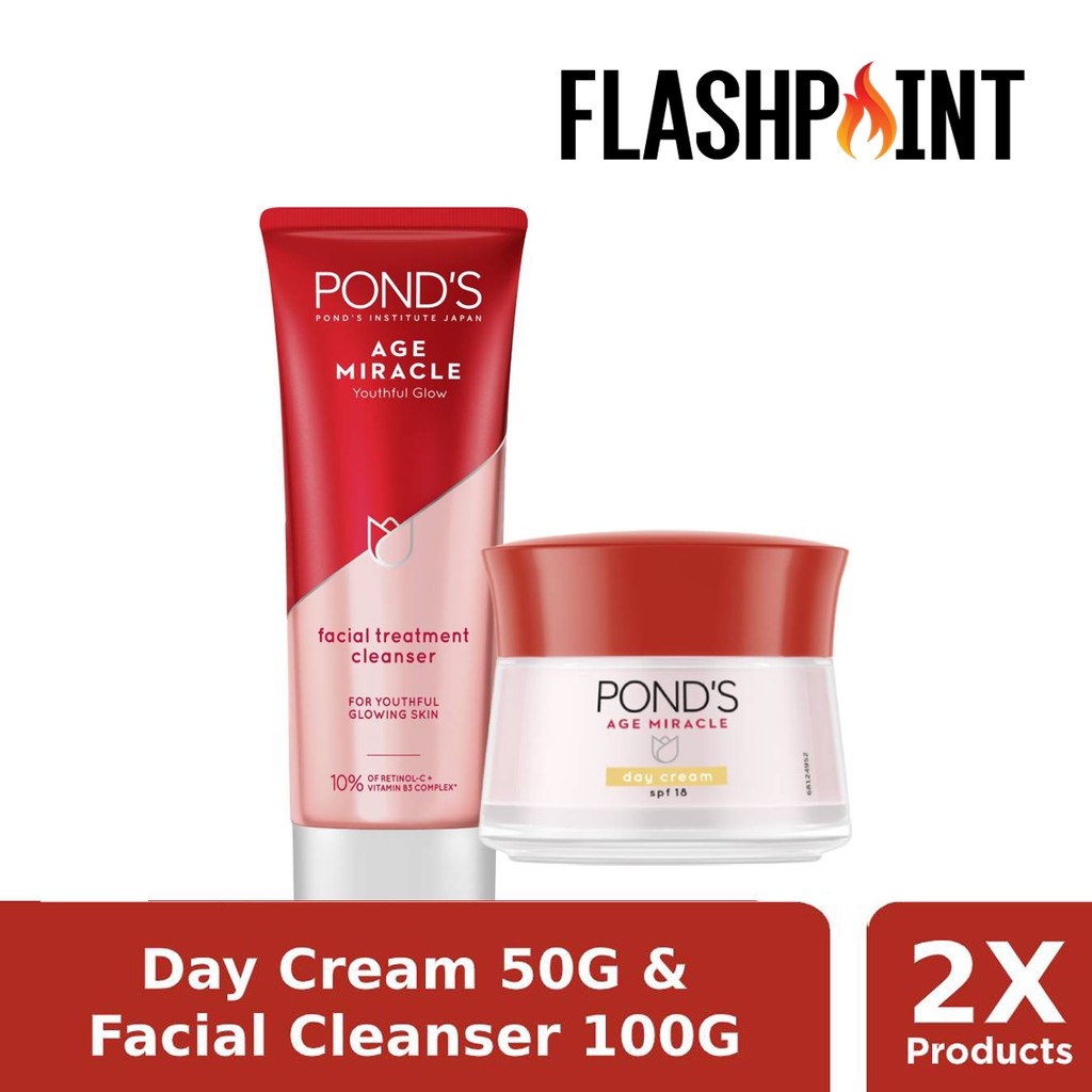 [EXCLUSIVE] PONDS AGE MIRACLE DAY CREAM 50G &amp; FACIAL FOAM 100G POND’S AGE MIRACLE 50 G 100 G