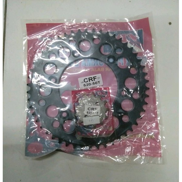 Gir depan gir belakang CRF150L ukuran 520