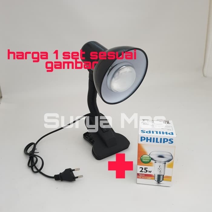lampu reptil lampu pemanas makanan lampu nr63+ fitting jepit kura kura