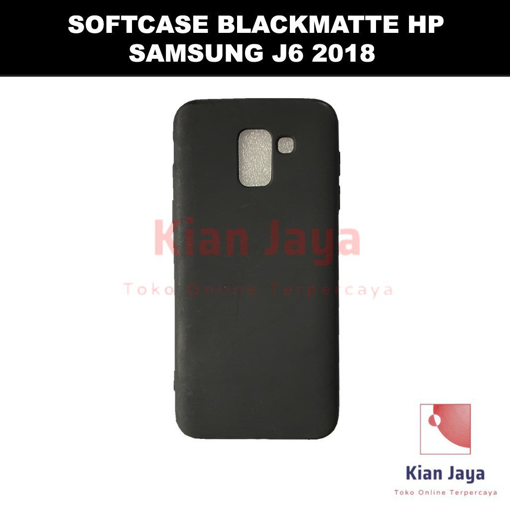 Softcase Blackmatte Handphone Samsung Galaxy J6 2018 Antishock, Casehp, Siliconcase, Slim Design