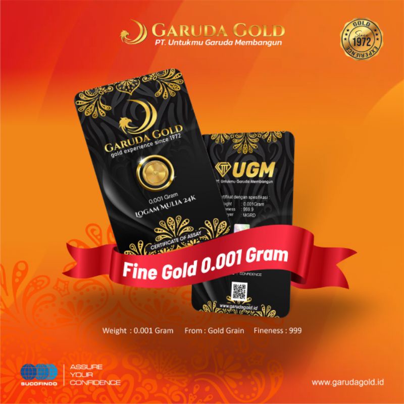 mini gold 0.001gr Emas 24 karat asli original garuda gold