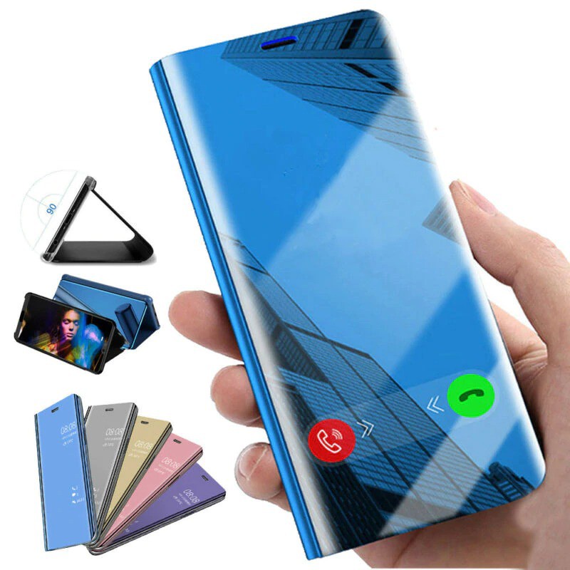 Smart Case Mirror Samsung A70 NOTE 9 FLIP COVER Casing AutoLock