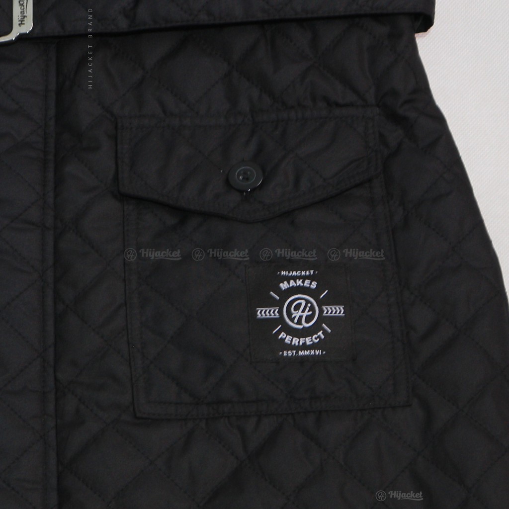 Hijacket Muslimah Agnesia Black - Jaket Wanita Muslimah Waterprouuf Anti Air Free Souvernir-6