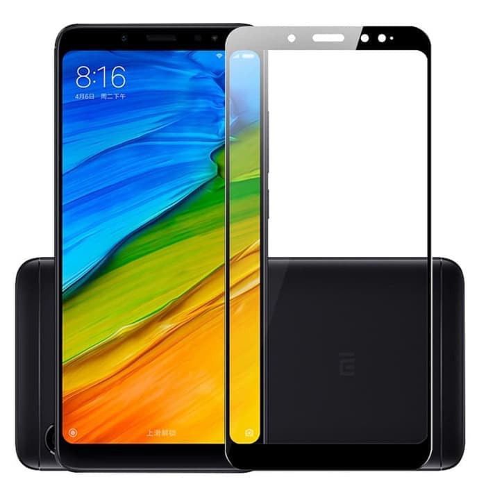 Tempered Glass xiaomi redmi note 5 Warna hitam 5D FULL lem glue srceen protector curve guard screen