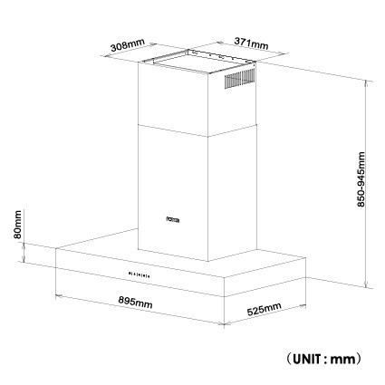 FOTILE Cooker Hood / RangeHood EMS9021R - Pengisap Asap Dapur