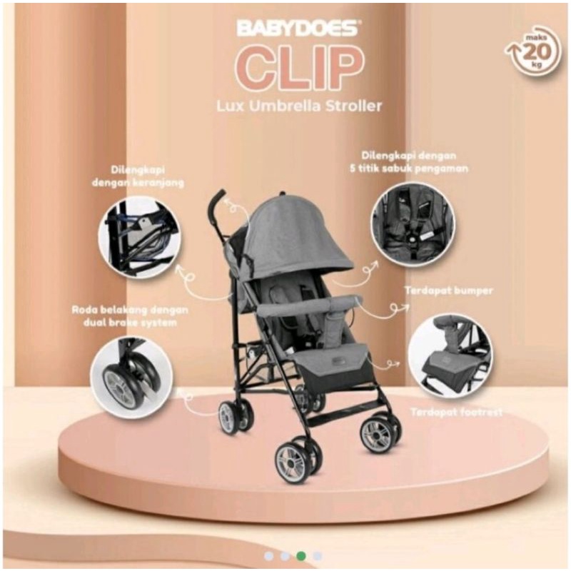 Babydoes stroller buggy clip CH2062 - kereta dorong bayi murah