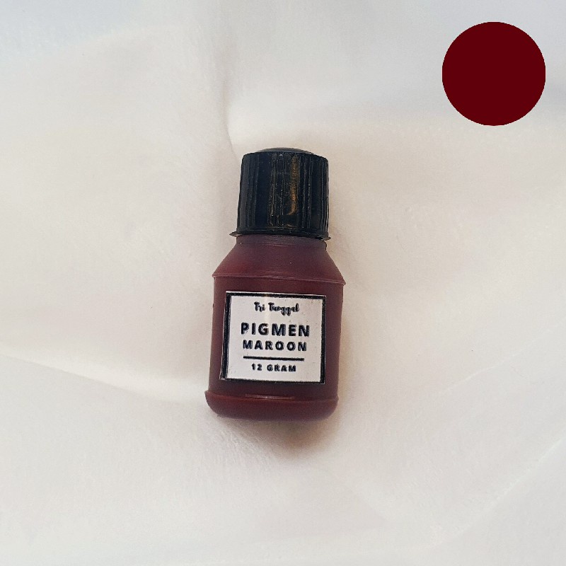 

PIGMEN 12gr MAROON merah tua Mini Kecil Pewarna Sablon Pigment Color Slime DIY Waterbased Tie Dye Cat Warna Warni Air Cairan Liquid Paint Painting Kerajinan Prakarya Art Seni Kesenian Perlengkapan Mewarna Melukis Lukis Grosir Prakarya Malang