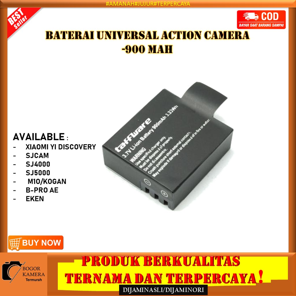 Battery/Baterai Cadangan Xiaomi Yi Discovery/Kogan/Sjcam/Brica/B-Pro AE1/AE2/AE2S/M10/EKEN