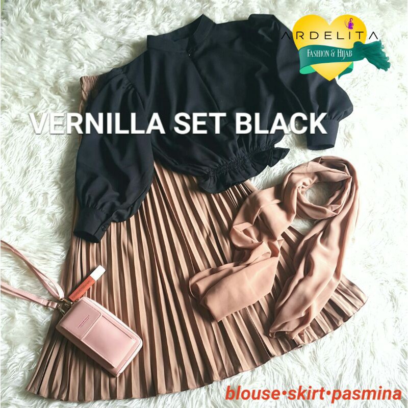VERNILLA SET  KOMPLIT  HEMAT/PAKET  OOTD  HIJAB  PREMIUM/BAJU  BALON/SELEGRAM  OUTFIT