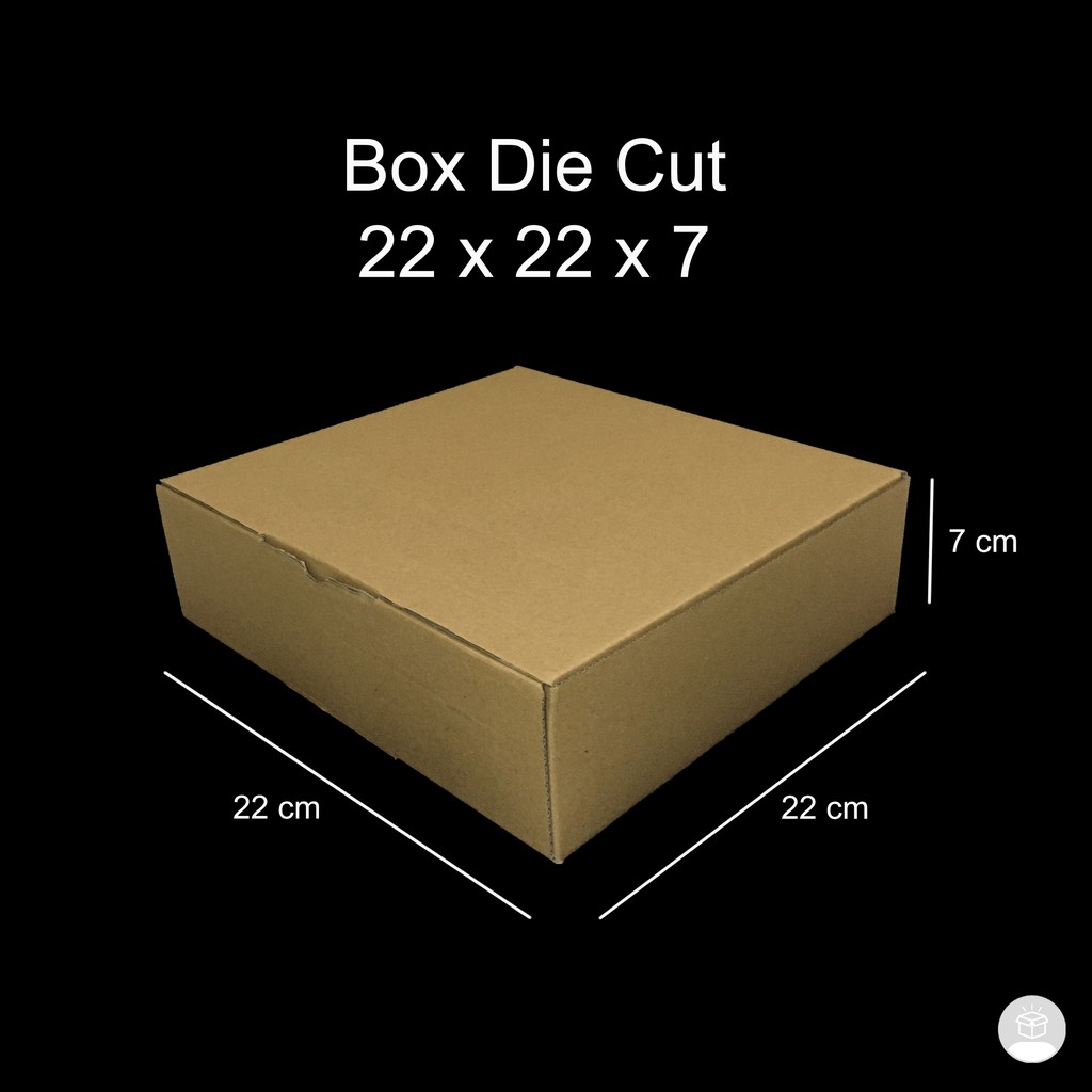 

Box 22x22x7 CM, Box Pizza / Box Hampers / Box Souvenir Die Cut