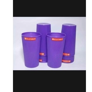 gelas bambu plastik 350ml /6pc