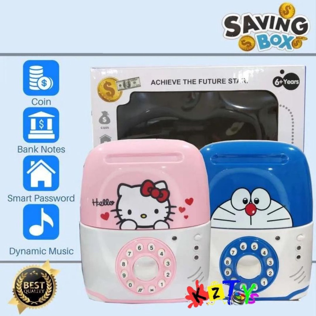 MAINAN CELENGAN BRANKAS MODEL KOPER SAVING BOX TROLLY ATM MINI KARAKTER