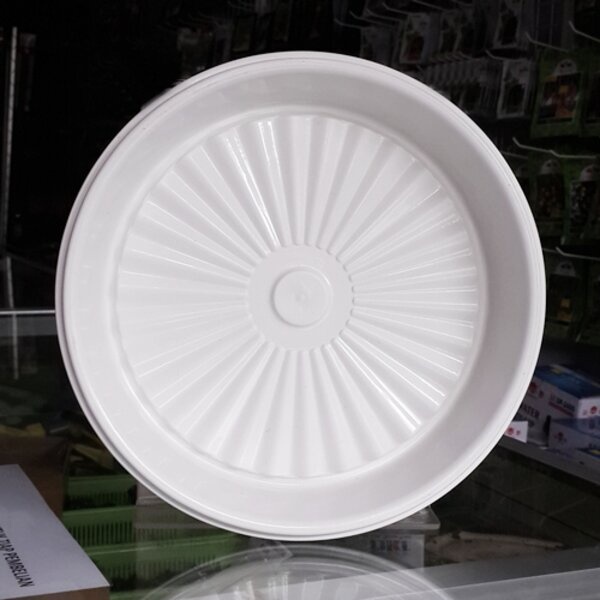 Tatakan Pot TR-K Putih 30cm Alas Piring Plastik Tray Pot Tanaman Bunga