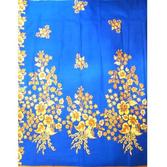 batik santoso hitam manis motif tumpal biru