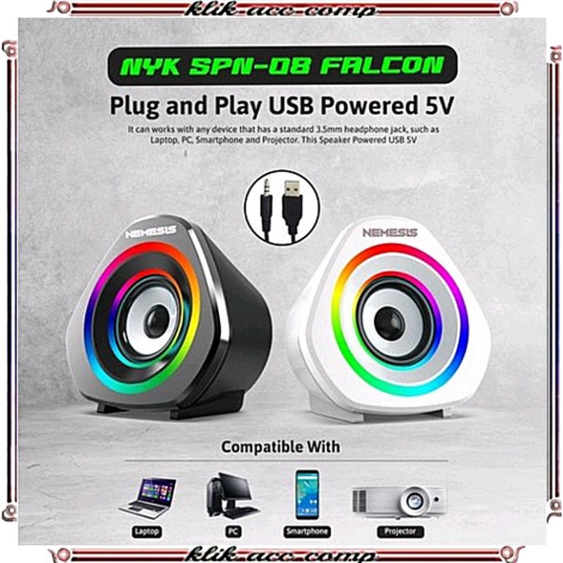 Speaker gaming streo RGB NYK SPN-08 Falcon