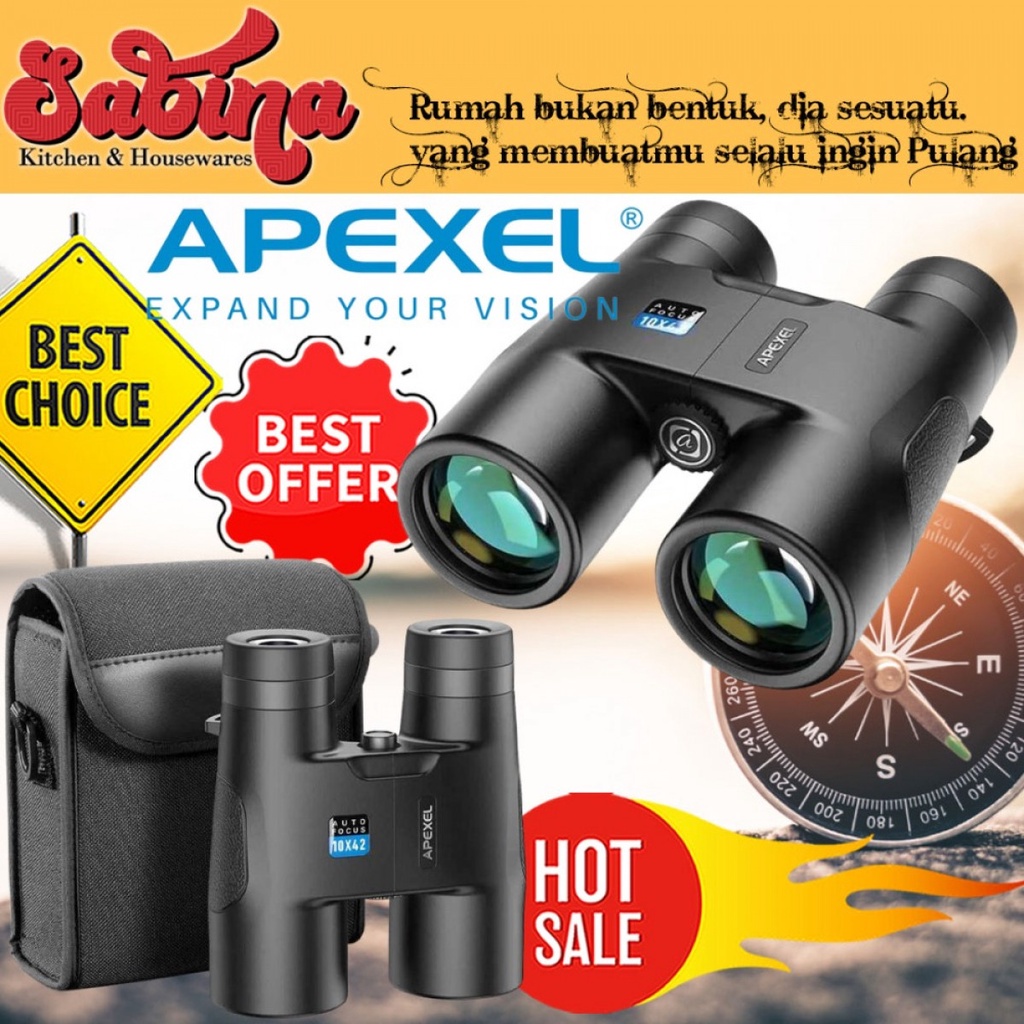 Teropong Binocular Fixed Focus HD Vision 10x42 Pengamatan Jauh Outdoor