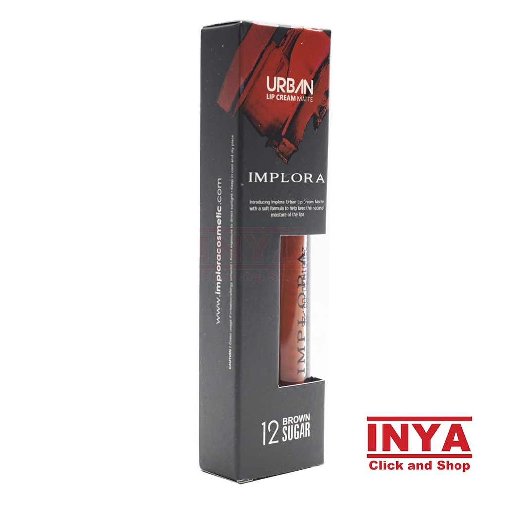 IMPLORA URBAN LIP CREAM MATTE 12 BROWN SUGAR 2.9gr