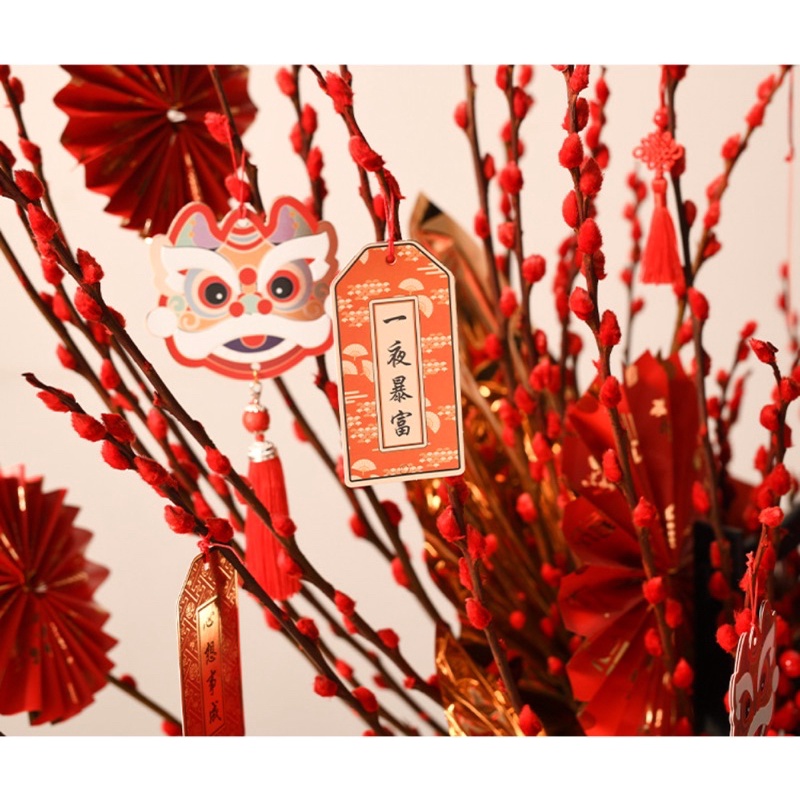 

hang tag cny, imlek, sincia, gambar dan tulisan timbul untuk bingkisan, bouqet, gantungan dibpohon, dsb