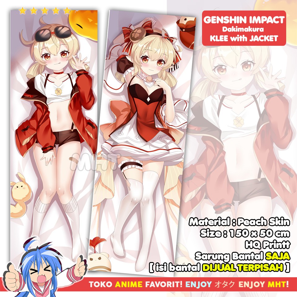 Sarung Bantal Anime Dakimakura Genshin Impact : Klee Jacket